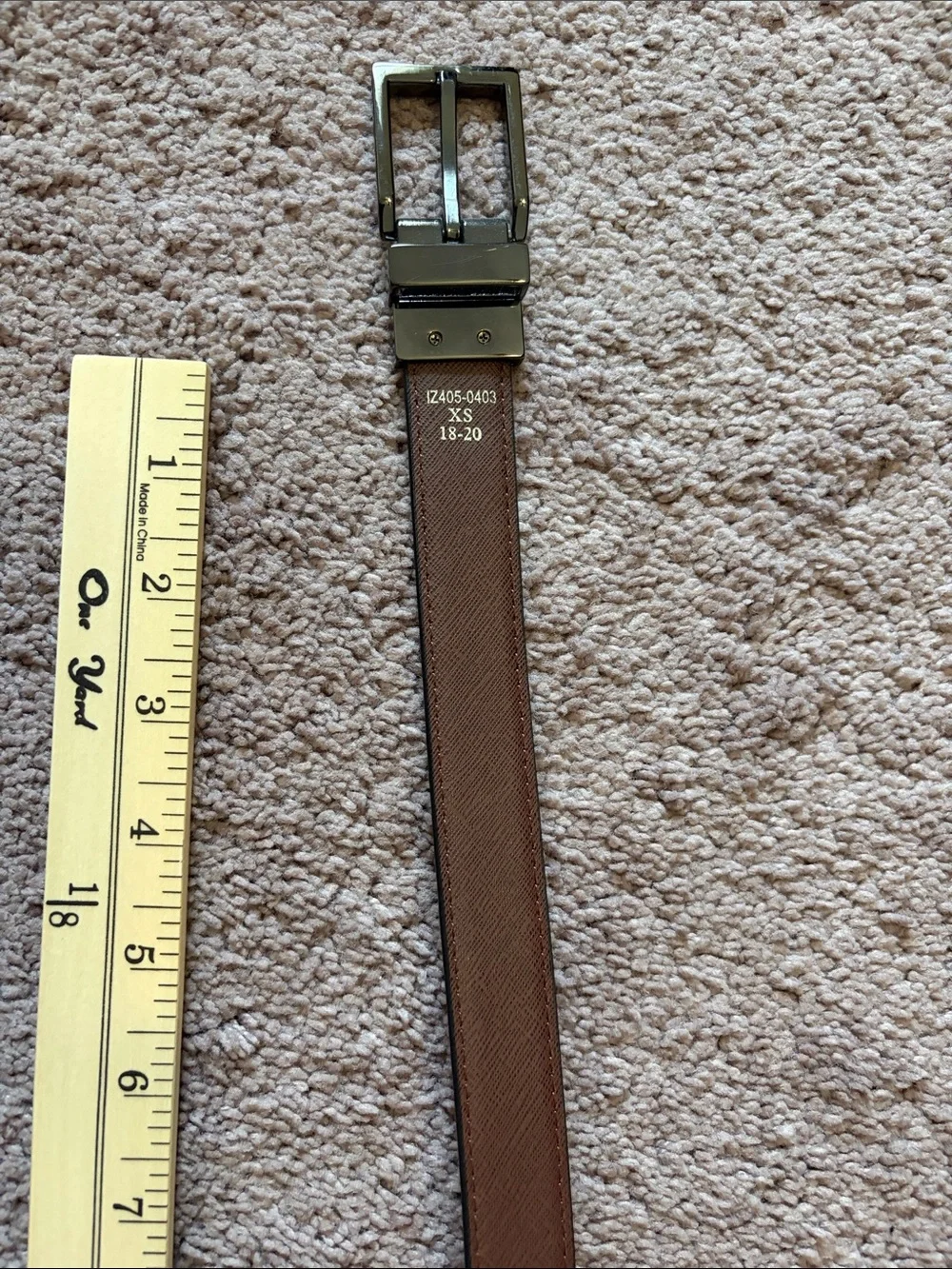 IZOD Boy’s Black & Brown Reversibles Dress Belt w/Brushed Metal Buckle